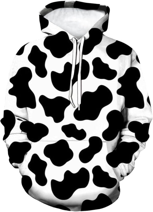 Cow Graphic Print Hoodie