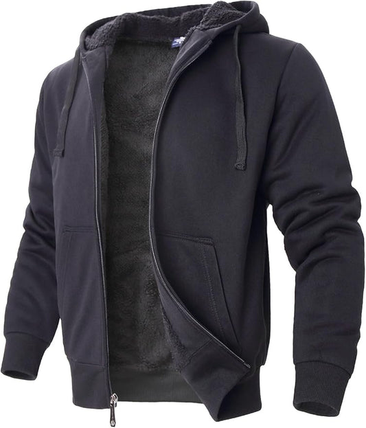 Men's Sherpa Lined Heavy Fleece Hoodie