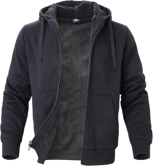 Men's Sherpa Lined Heavy Fleece Hoodie