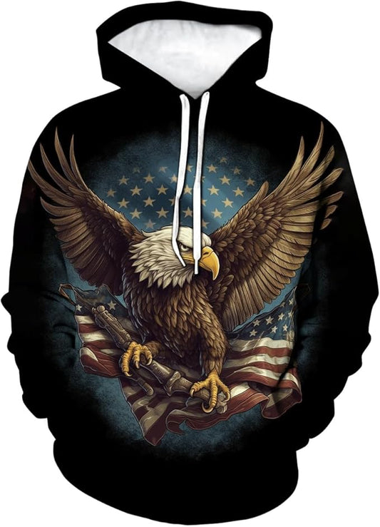 Eagle Print Hoodie